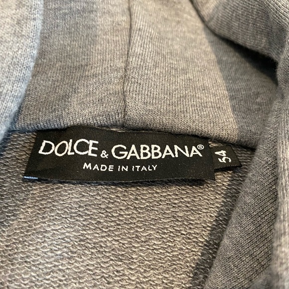 Dolce & Gabbana Grey Logo Patch Hoodie - Picture 4 of 6